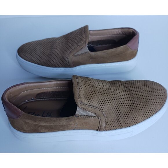 Flag Ltd. CAMERON Slip On Leather Tan Shoes Youth Boys Size 3 With Box - Picture 3 of 7